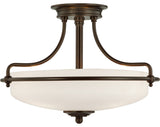 Quoizel GF1717PN Three Light Semi-Flush Mount Griffin Palladian Bronze