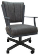 Montana Swivel Metal Dining Caster Chair Reading Base, Northwest Elk, Gray