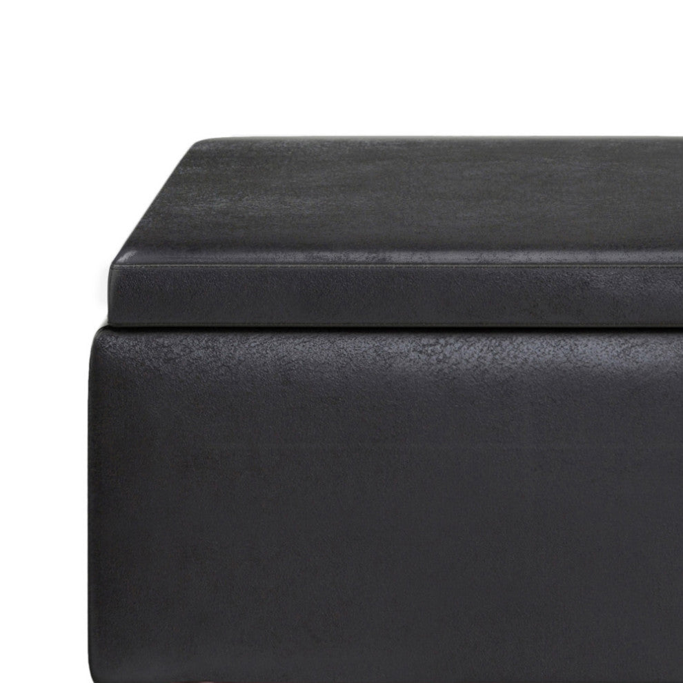 Owen Tray Top Small Coffee Table Storage Ottoman