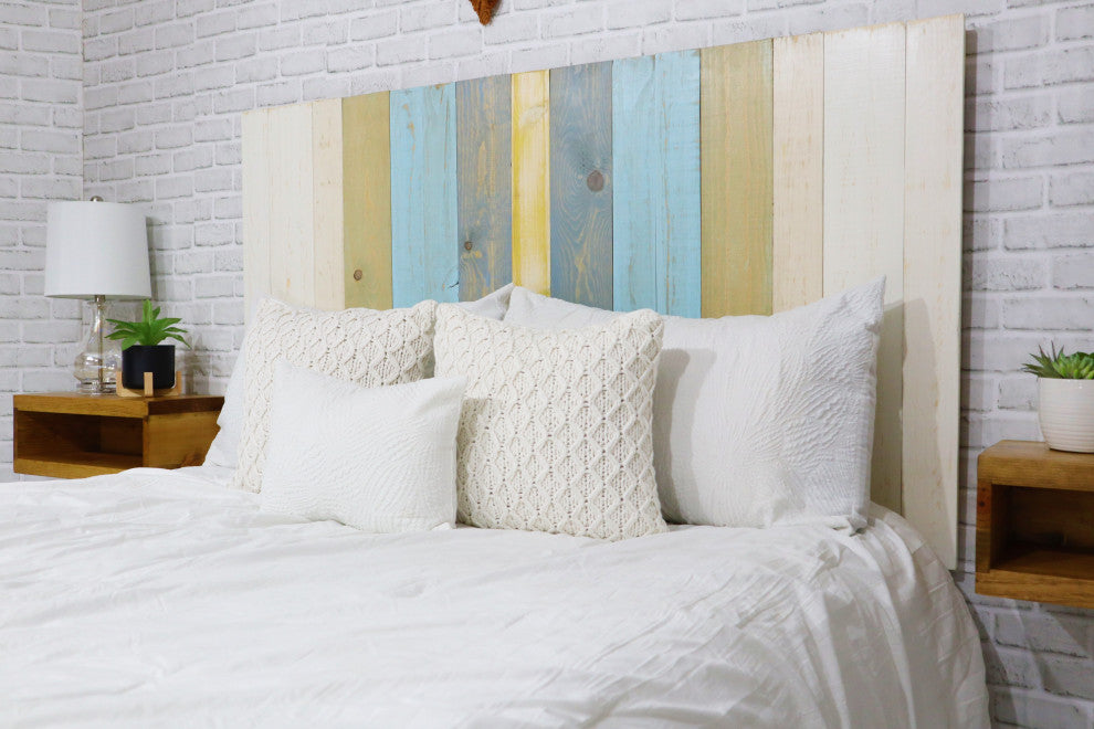 Handcrafted Headboard, Leaner Style, Sunrise Mix, Queen
