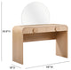 Moonrise Natural Ash 2-Drawer Vanity Desk