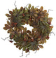 Nearly Natural 24ï¿½ Fatsia with Berries Autumn Artificial Wreath
