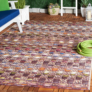 Safavieh Barbados Collection Indoor-Outdoor, BAR546 Rug, Purple/Green/Rust, 4'x6'
