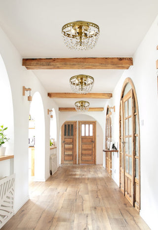 Kaine 10" Flush Mount, Brass