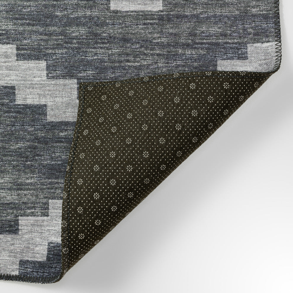 Indoor/Outdoor Sedona SN9 Midnight Machine Washable 6' x 6' Round Rug