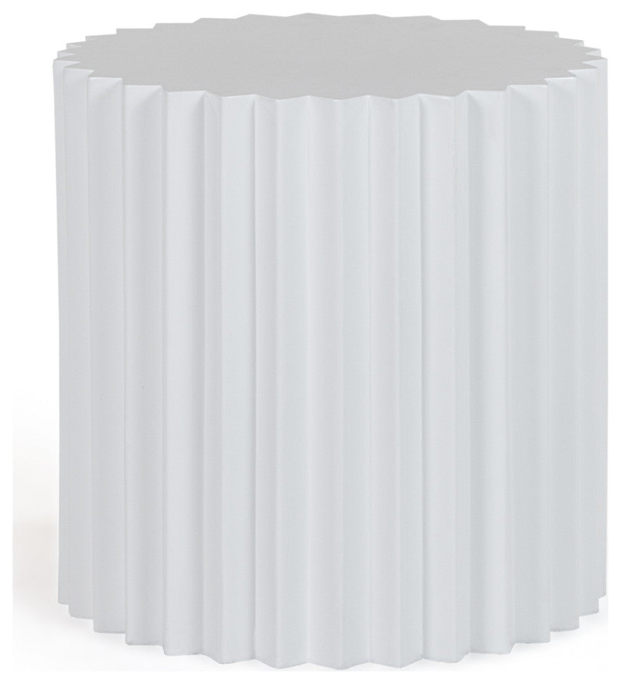 Modrest Evadale - Modern White Concrete End Table