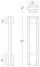Park LED 277V Bollard 2700K, Black