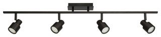 Lincoln 4 Light Adjustable LED Track, Matte Black