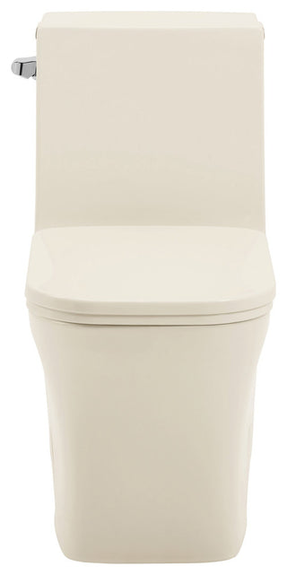 Concorde One Piece Square Left Side Flush Handle Toilet 1.28 gpf in Bisque