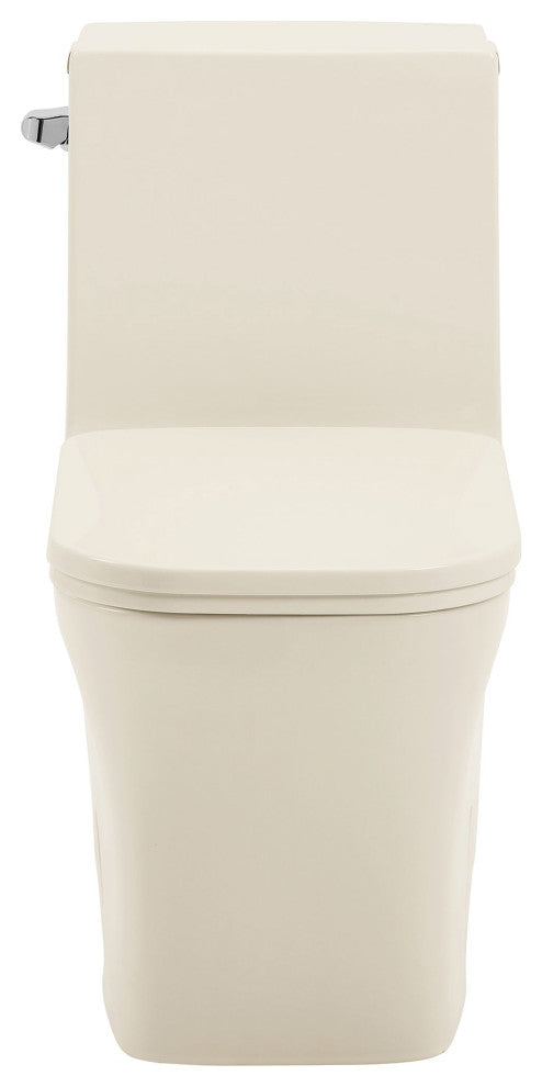 Concorde One Piece Square Left Side Flush Handle Toilet 1.28 gpf in Bisque