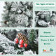 Costway 8ft Snow Flocked Christmas Tree Glitter Tips w/ Pine Cone & Red Berries
