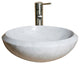 V-VR16B Carrara White Polished Vessel Sink