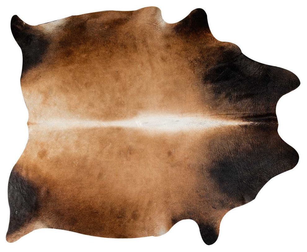 HomeRoots 72" x 84" Tan Cowhide Rug