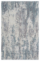 Brynn Gray/Blue Modern Abstract Indoor Area Rug, 9' x 12'
