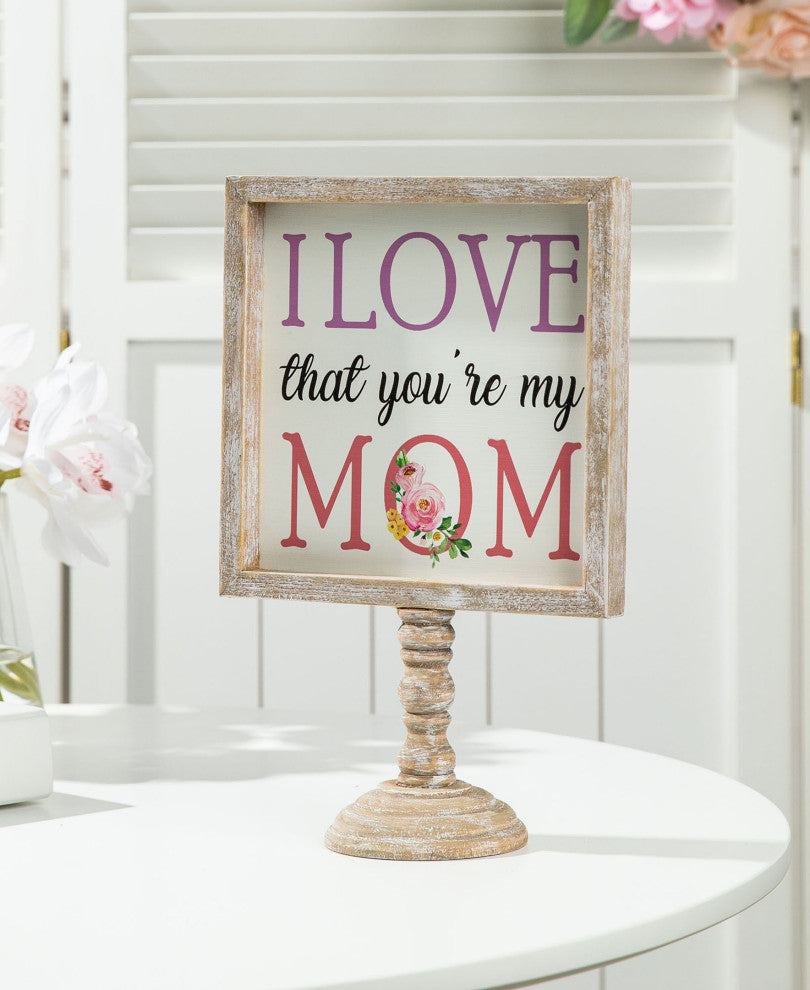 11.5" Wooden Mother's Day Table Decor