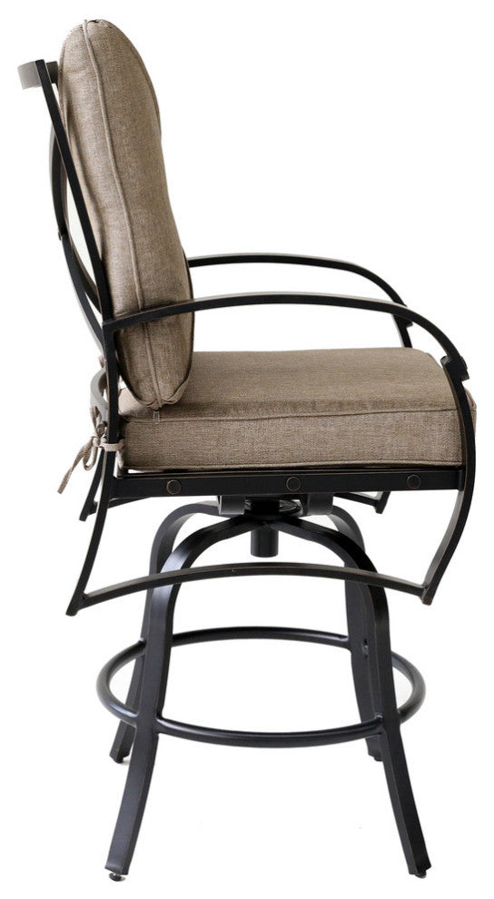 Sinclair Bar Chair With Back and Seat Cushion, Set of 2