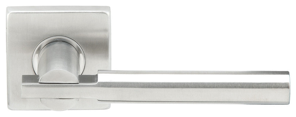 Sequoia Lever, Tubular Privacy, Satin Stainless Steel, 2-3/8" Backset