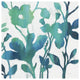 "Teal Trio V on White" Digital Paper Print by Silvia Vassileva, 38"x38"