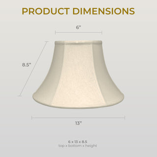 Royal Designs Shallow Bell Basic Lamp Shade, Linen Beige, 6x13x8.5