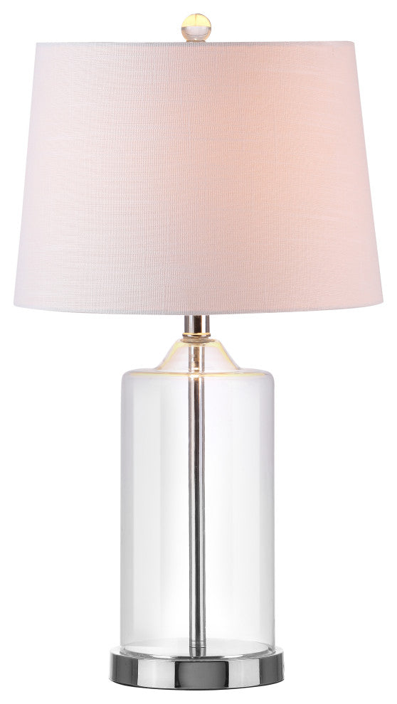 Walsh 25" Glass Table Lamp, Chrome