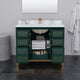 Marlena 42" Green Single Vanity, Cultured Top, Bronze Trim