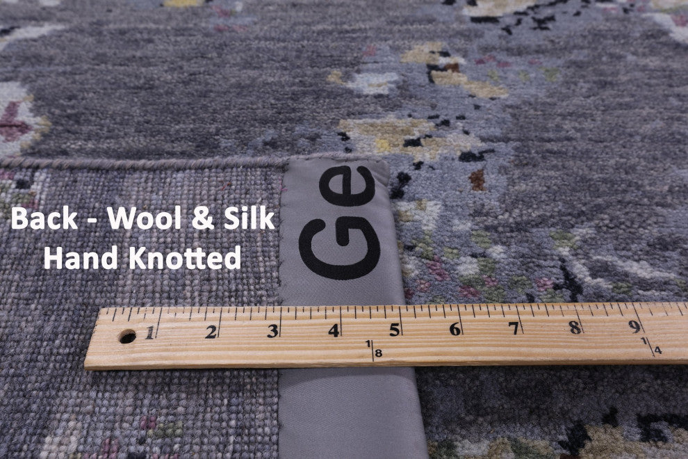 Wool and Silk Sailing Ship Hand Knotted Rug 9' 10" X 14' 2" Q11604