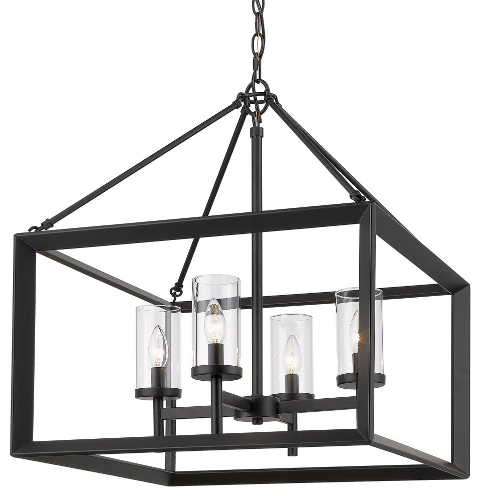 Smyth 4 Light Chandelier With Clear Glass Shade