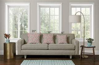 Bunnies and Eggs Easter Decorative Throw Pillow, Sunwashed Red, 20x20"