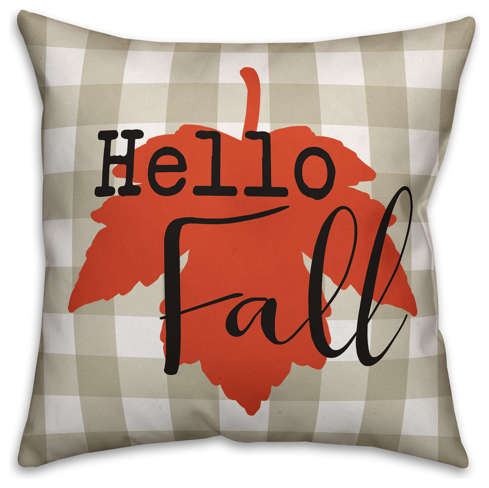 Hello Fall Throw Pillow