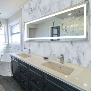 Edison Tri-Color Wall Mounted Backlit LED Bathroom Vanity Mirror, 72"w X 38"h