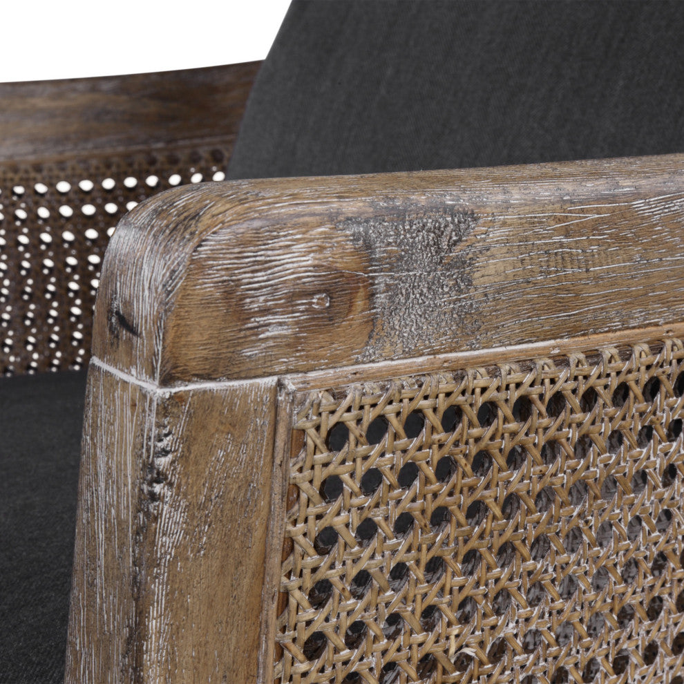 Uttermost 23366 Encore 34 Inch Tall Wood Framed Arm Chair - Stone