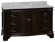 Katherine 60" Bath Vanity, Chocolate, Carrara Marble, Single Vanity