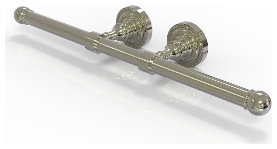 Dottingham Double Roll Toilet Tissue Holder, Polished Nickel