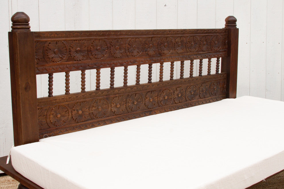 Aged Brown Gulab Carved Sofa