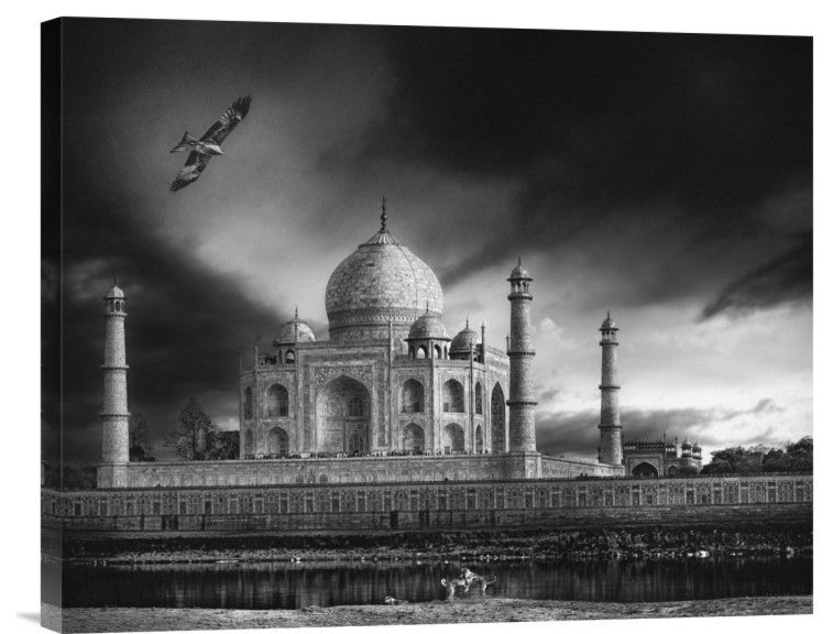 "The Banks Of The Jamuna River" Stretched Canvas Giclee by Piet Flour, 20x16"