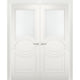 Interior French Double Doors Opaque Glass / Mela 7012 Matte White /36x80