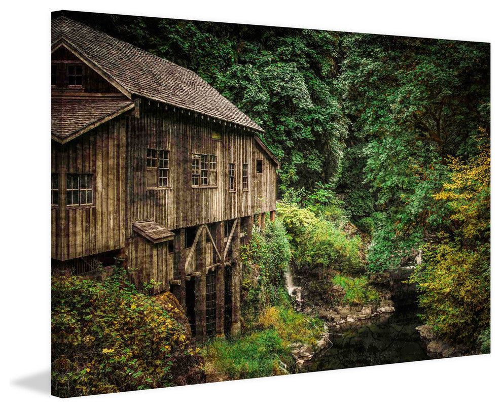 "Cedar Creek Grist Mill" Painting Print on Canvas