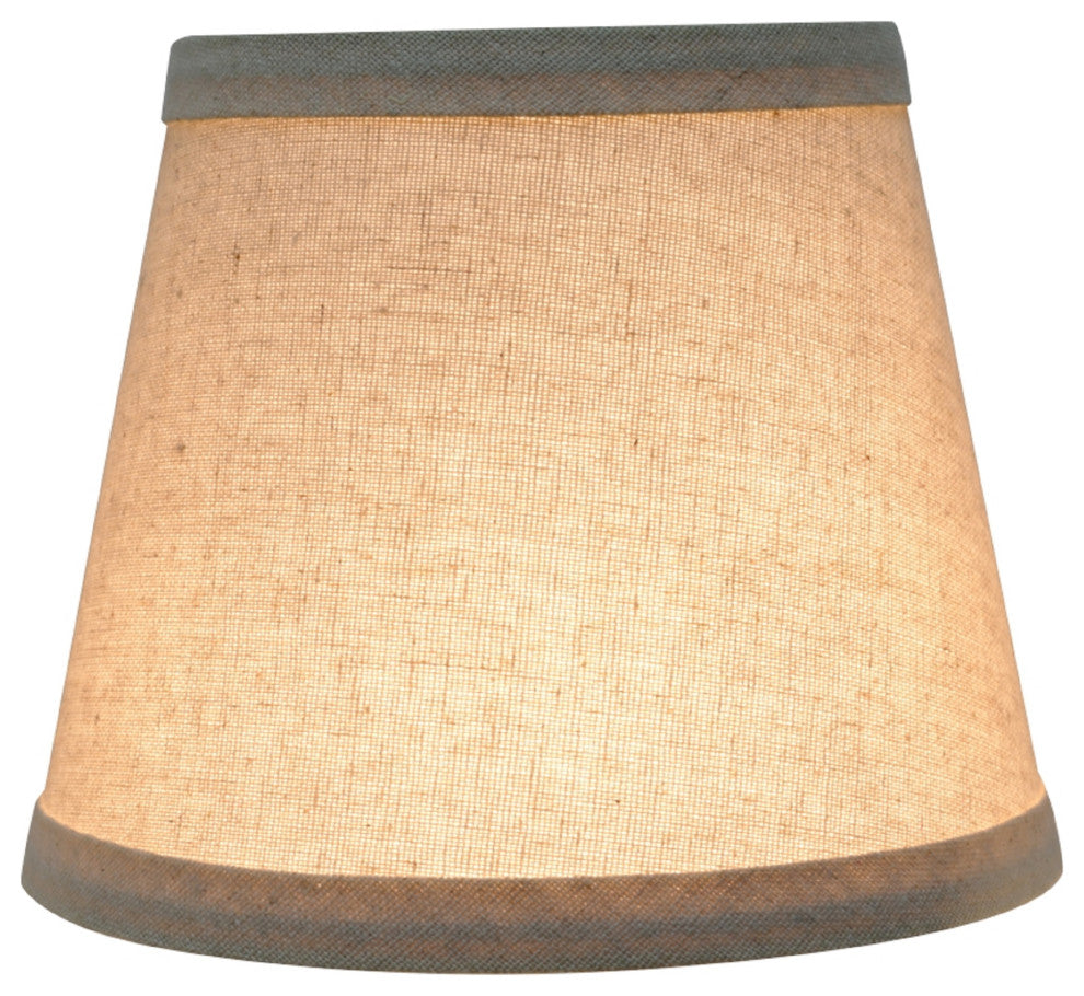 32861-2 Small Hardback Empire Chandelier Clip On Lamp Shade Light Gray 4"x6"x5"