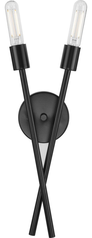Astra Collection Two-Light 18" Matte Black Modern Wall Sconce
