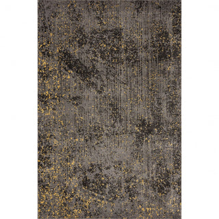 8??x 10??Gray and Yellow Abstract Sprinkle Area Rug