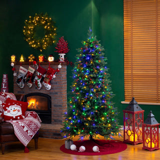 6' Pre-Lit Green Fir Artificial Christmas Tree With Lights