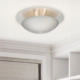 Livex Lighting Ventura 2-Light Brushed Nickel Medium Semi-Flush/Wall Sconce