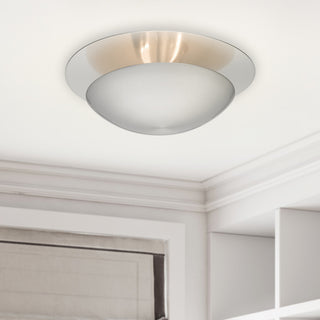 Livex Lighting Ventura 2-Light Brushed Nickel Medium Semi-Flush/Wall Sconce