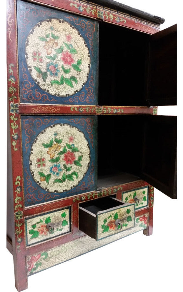 Hand Painted Tibetan Scroll and Document Chest