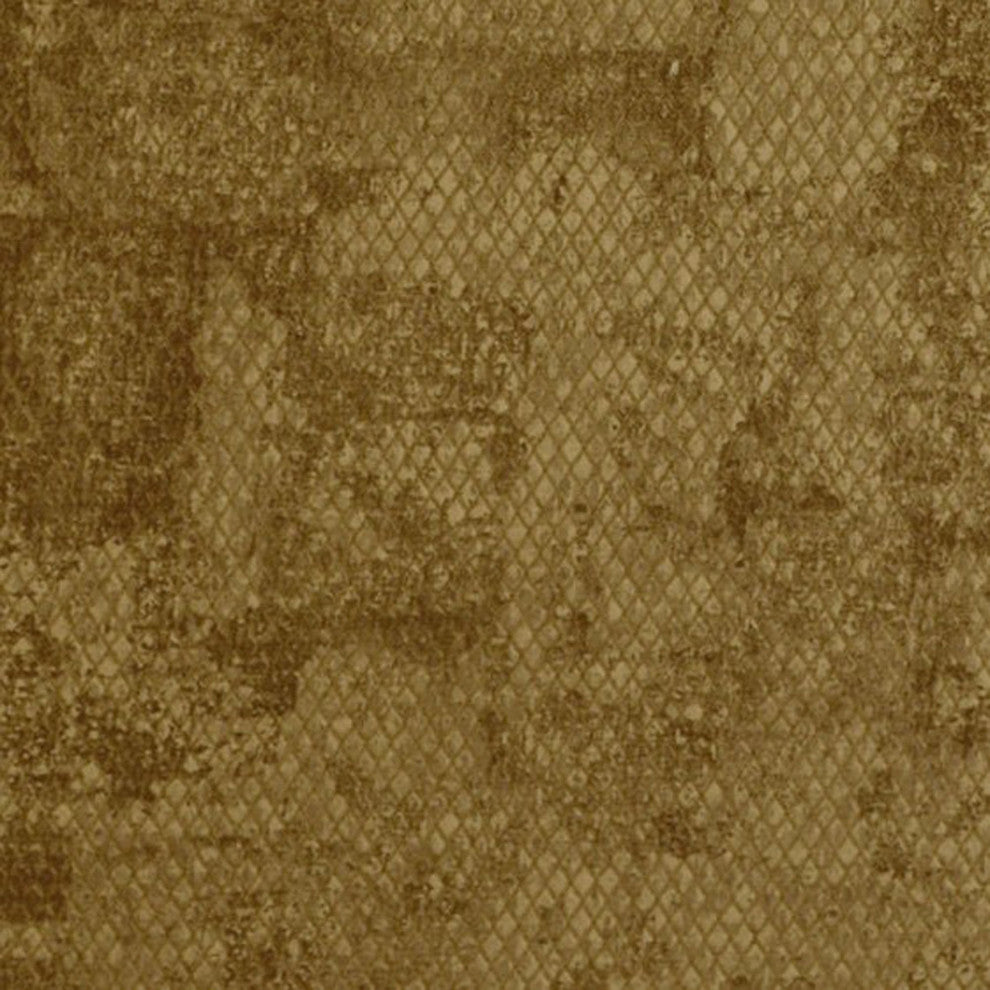 Burnished Bronze Hidden Map Textured Gound Cloth With Diamond Pattern, 16"x16"