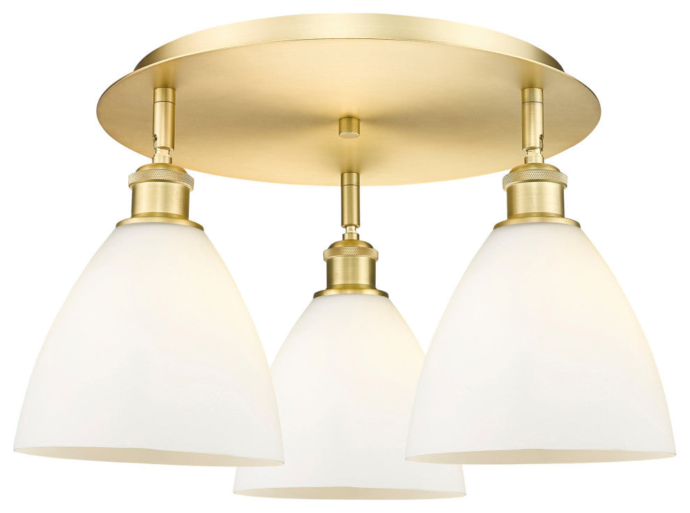 Innovations Lighting 516-3C-10-20 Bristol Glass Flush Bristol - Matte Black /
