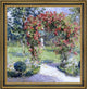 Gari Melchers the Crimson Rambler Framed Premium Canvas Print, 16"x16"