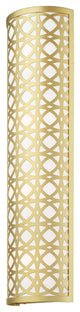 Soft Gold Fretwork, Ornamental, Transitional, Sophisticated Sconce