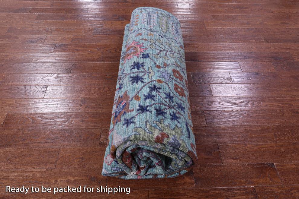 Turkish Oushak Handmade Wool Rug 9' 2" X 12' 4" - Q13598