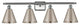 Ballston Cone Bath Vanity Light, Brushed Satin Nickel, Brushed Satin Nickel